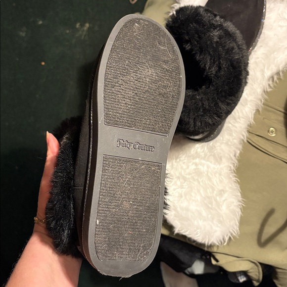 Juicy Couture Black Boots with Fur and Rhinestones is like 7 or 7.5 - Picture 6 of 6